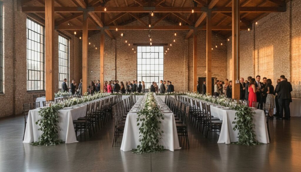 How to Style an Industrial Hollywood Hall for a Wedding